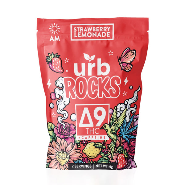 Urb Rocks Strawberry Lemonade Delta 9 THC + Caffeine