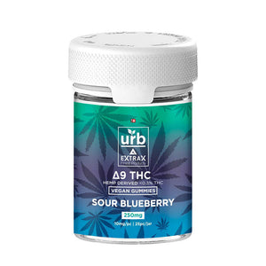 Urb Sour Blueberry Delta 9 THC Vegan Gummies