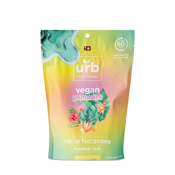 Urb Tropical Lush Delta 10 & 8 THC Vegan Gummies (1750mg)